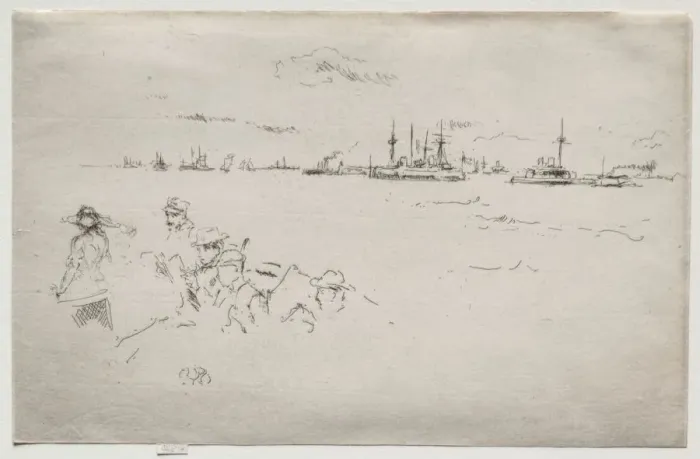 Framed Print : The Monitors. Creator: James McNeill Whistler (American, 1834-1903) Framed Print : The Monitors. Creator: James McNeill Whistler (American, 1834-1903)