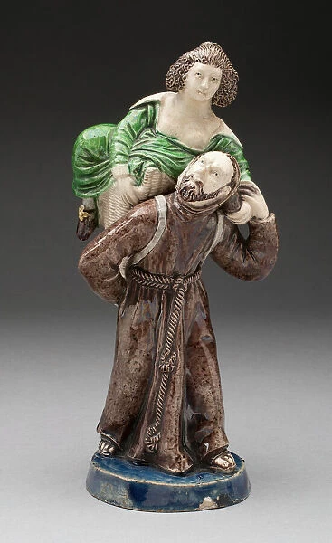 Monk Carrying Woman, Avon, Early 17th century. Creator: Unknown