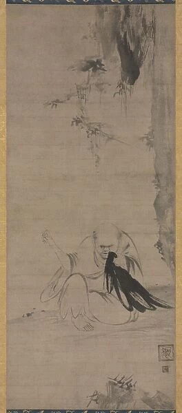 Monk Mending Clothes in the Morning Sun (Choyo Hotetsu), c. 1350 or earlier. Creator