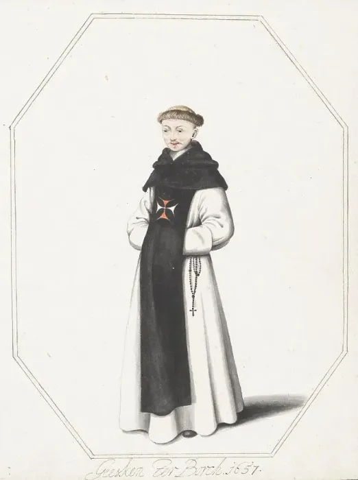 Framed Print : Monk standing, 1657. Creator: Gesina ter Borch Framed Print : Monk standing, 1657. Creator: Gesina ter Borch