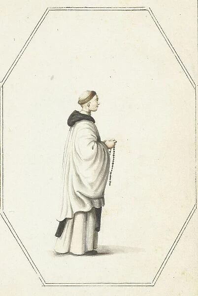 Monk standing with a rosary, c.1657. Creator: Gesina ter Borch