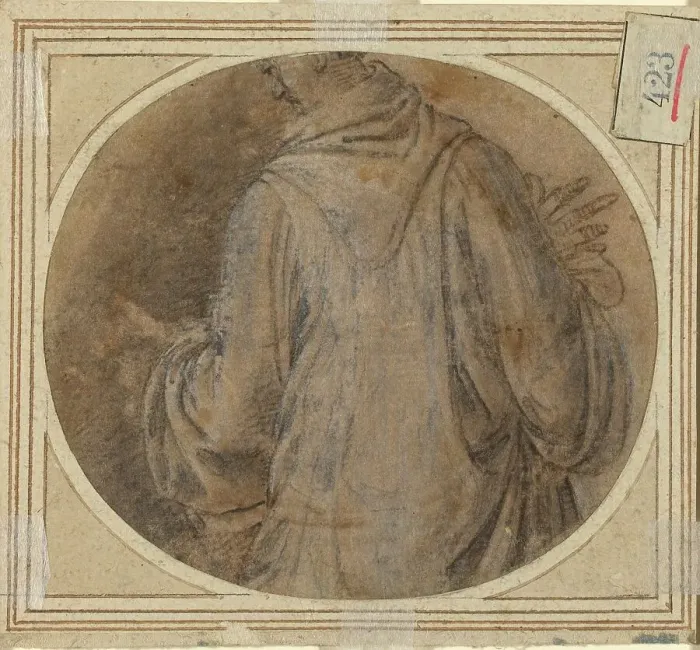Framed Print : A Monk [verso], c. 1500. Creator: Fra Bartolomeo