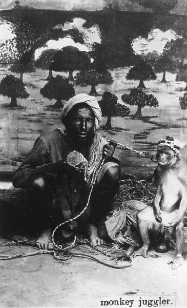Monkey juggler, India, 20th century