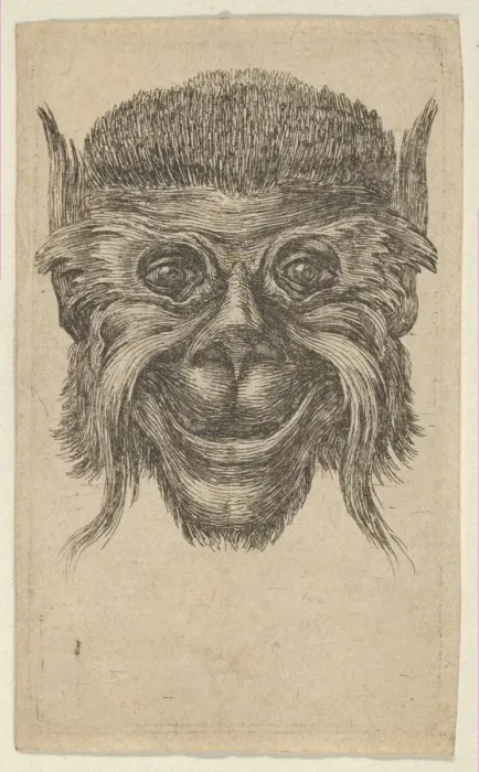 Framed Print : Monkey Mask, from Divers Masques, ca. 1635-45. Creator: Francois Chauveau Framed Print : Monkey Mask, from Divers Masques, ca. 1635-45. Creator: Francois Chauveau