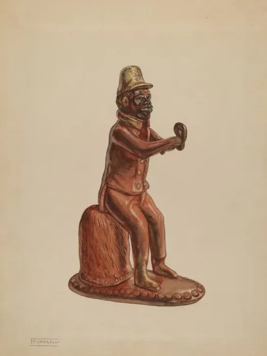 Framed Print : Monkey Statuette, c. 1937. Creator: Frank Fumagalli Framed Print : Monkey Statuette, c. 1937. Creator: Frank Fumagalli