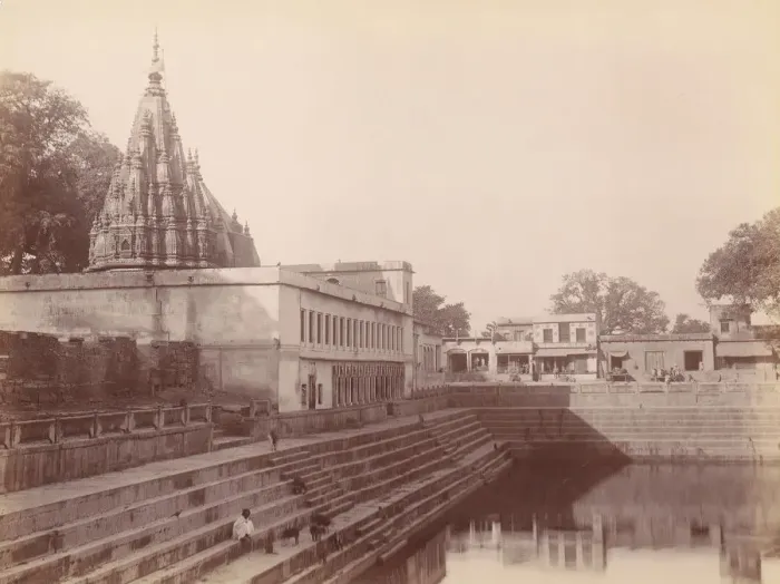 Framed Print : Monkey Temple, Benares, 1860s-70s. Creator: Unknown Framed Print : Monkey Temple, Benares, 1860s-70s. Creator: Unknown