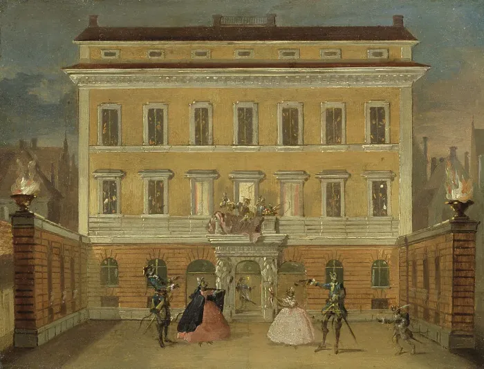 Framed Print : Monkeys Acting in front of the Governor's House, Stockholm. Creator: Johan Pasch Framed Print : Monkeys Acting in front of the Governor's House, Stockholm. Creator: Johan Pasch