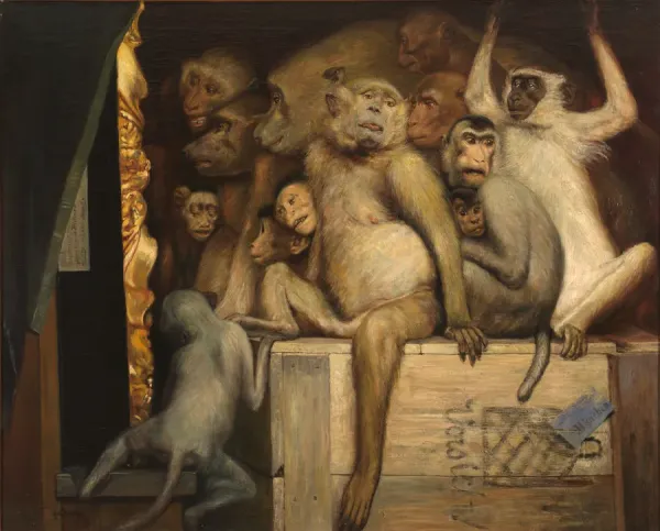 Monkeys as Judges of Art Print, c. 1889. Art Prints, Posters