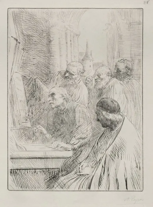 Framed Print : The Monks in Church. Creator: Alphonse Legros (French, 1837-1911) Framed Print : The Monks in Church. Creator: Alphonse Legros (French, 1837-1911)