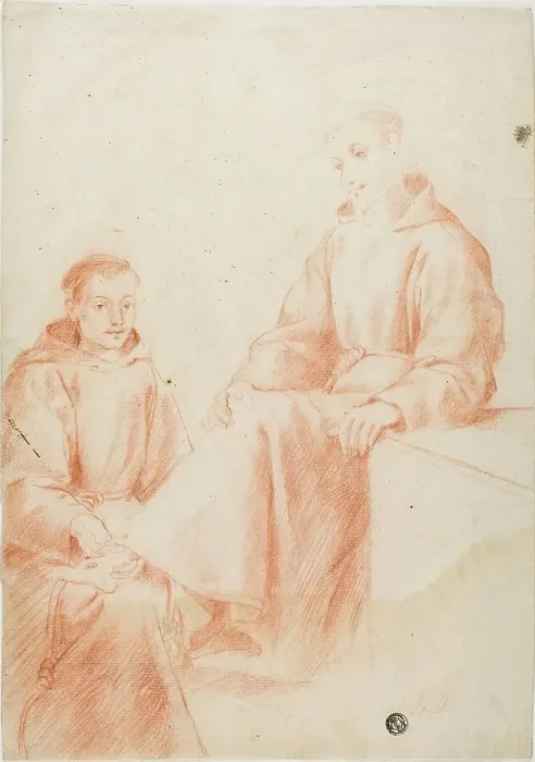 Framed Print : Two Monks, n.d. Creator: Lodovico Carracci Framed Print : Two Monks, n.d. Creator: Lodovico Carracci
