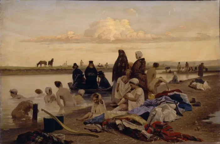 Framed Print : Monks. Wrongly stranded, 1870s. Artist: Solovyev, Lev Grigoryevich (1837-1919) Framed Print : Monks. Wrongly stranded, 1870s. Artist: Solovyev, Lev Grigoryevich (1837-1919)