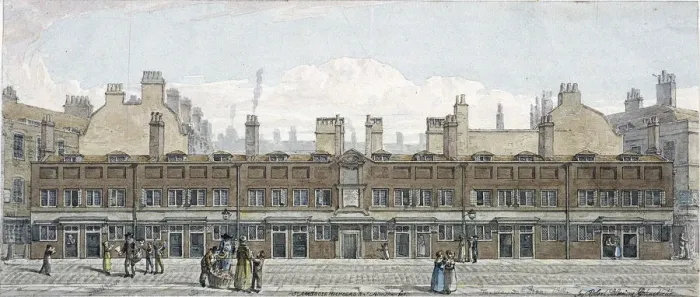 Framed Print : Monkwell Street, London, 1818. Artist: Robert Blemmell Schnebbelie Framed Print : Monkwell Street, London, 1818. Artist: Robert Blemmell Schnebbelie
