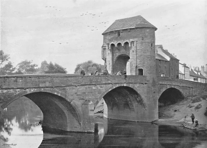 Framed Print : Monnow Bridge and Gatehouse, Monmouth, c1896. Artist: R Tudor Williams Framed Print : Monnow Bridge and Gatehouse, Monmouth, c1896. Artist: R Tudor Williams