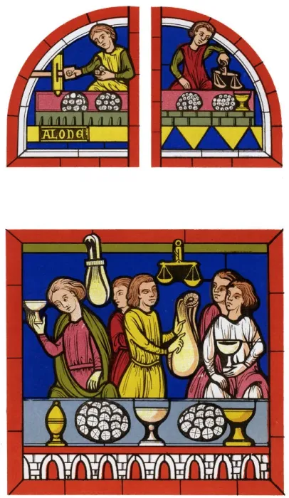 Framed Print : Monnoyeurs et Changeurs, 13th century (1849). Artist: Thurwanger Freres Framed Print : Monnoyeurs et Changeurs, 13th century (1849). Artist: Thurwanger Freres