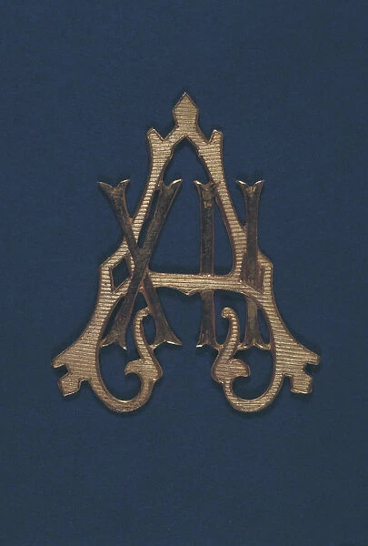 Monogram of King Alphonse XII, used as an emblem in military uniforms, 1880