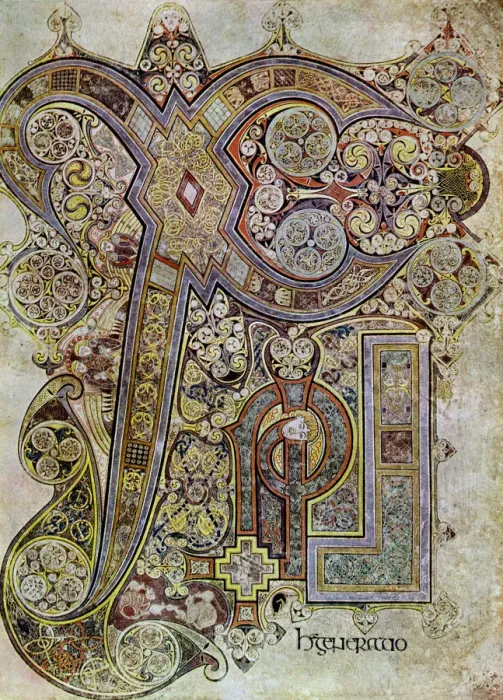 Framed Print : The Monogram Page, 800 AD, (20th century) Framed Print : The Monogram Page, 800 AD, (20th century)