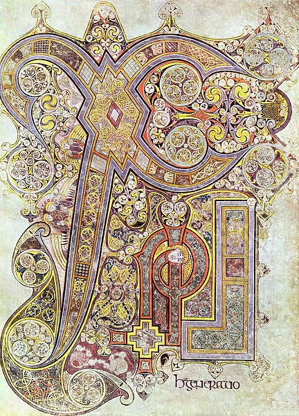 Monogram page from the Book of Kells Christi Auteum Generatio, c800