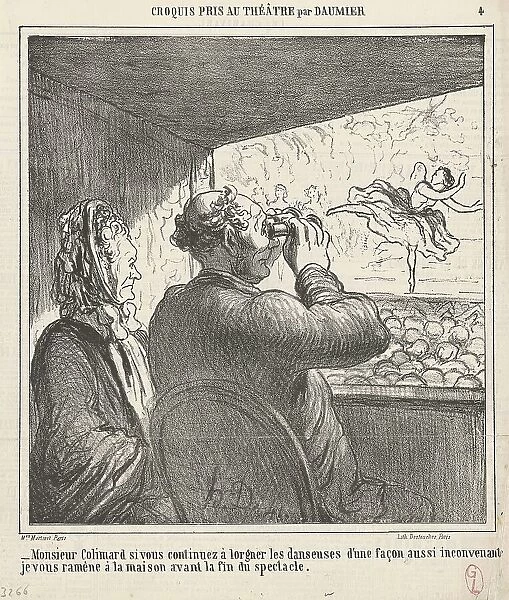 Monsieur Colimard si vous continuez... 19th century. Creator: Honore Daumier