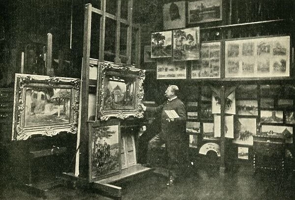 Monsieur Detaille in his Studio, 1900. Creator: Unknown