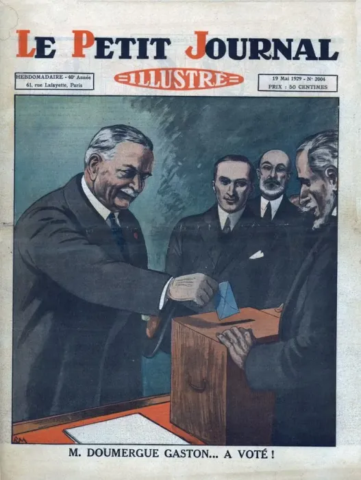 Framed Print : Monsieur Gaston Doumergue... has voted!, 1929. Creator: Unknown Framed Print : Monsieur Gaston Doumergue... has voted!, 1929. Creator: Unknown