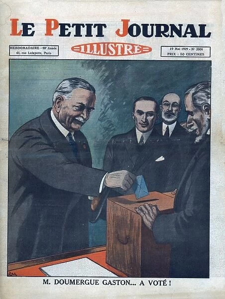 Monsieur Gaston Doumergue... has voted!, 1929. Creator: Unknown