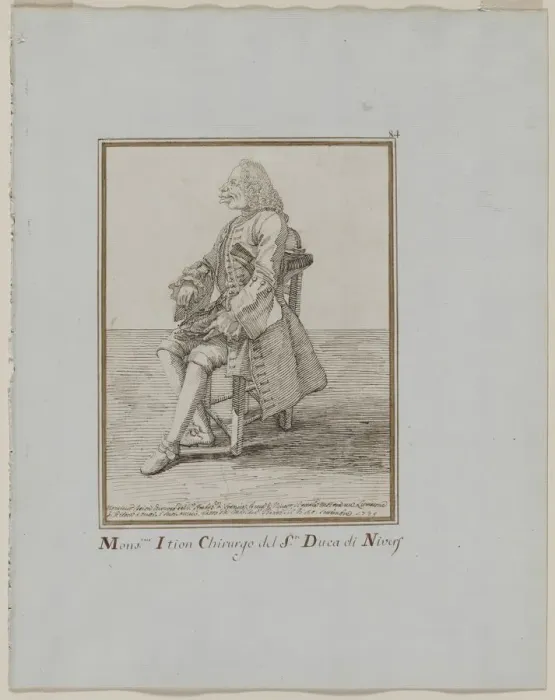 Framed Print : Monsieur Ition Chirurgo del sre. Duca di Nivers, 1749. Creator: Pier Leone Ghezzi (Italian Framed Print : Monsieur Ition Chirurgo del sre. Duca di Nivers, 1749. Creator: Pier Leone Ghezzi (Italian