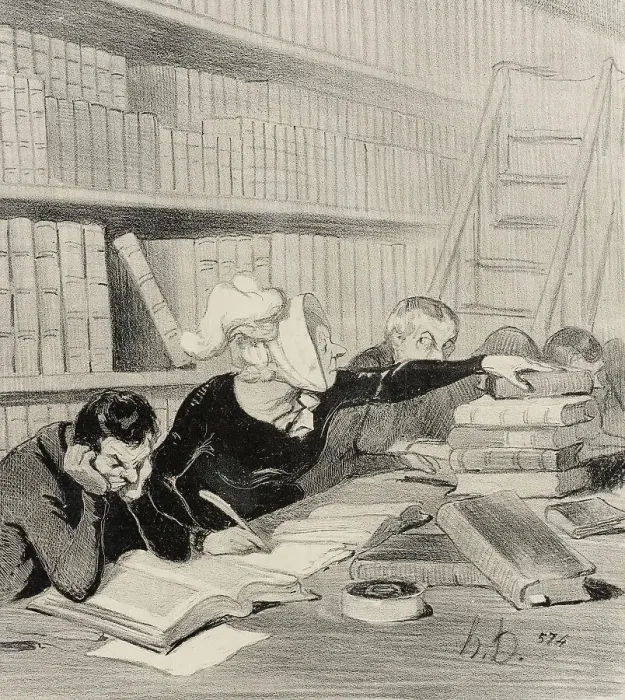 Framed Print : Monsieur, pardon si je vous gêne un peu... 1844. Creator: Honore Daumier Framed Print : Monsieur, pardon si je vous gêne un peu... 1844. Creator: Honore Daumier