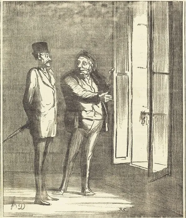 Framed Print : Monsieur sera très bien ici... 1870. Creator: Honore Daumier Framed Print : Monsieur sera très bien ici... 1870. Creator: Honore Daumier