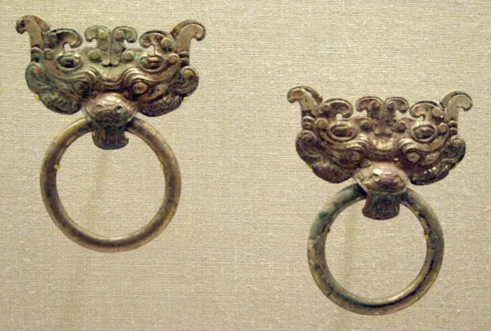 Framed Print : Monster-Mask Fitting with Ring Handle, Han dynasty (206 B. C. -A. D. 220). Creator: Unknown Framed Print : Monster-Mask Fitting with Ring Handle, Han dynasty (206 B. C. -A. D. 220). Creator: Unknown