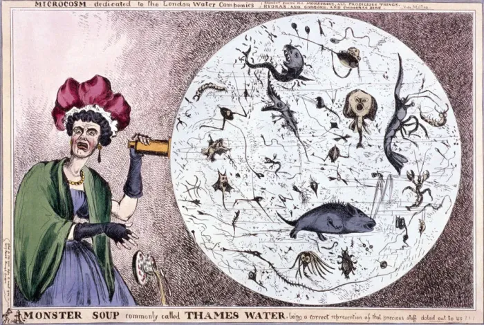 Framed Print : Monster soup commonly called Thames water... 1828. Artist: Thomas McLean Framed Print : Monster soup commonly called Thames water... 1828. Artist: Thomas McLean