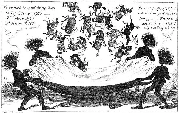The Monster Sweeps, a Toss Up for the Derby, 19th century. Artist: George Cruikshank