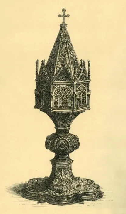 Framed Print : Monstrance, c1450, (1881). Creator: Frederick Albert Slocombe Framed Print : Monstrance, c1450, (1881). Creator: Frederick Albert Slocombe