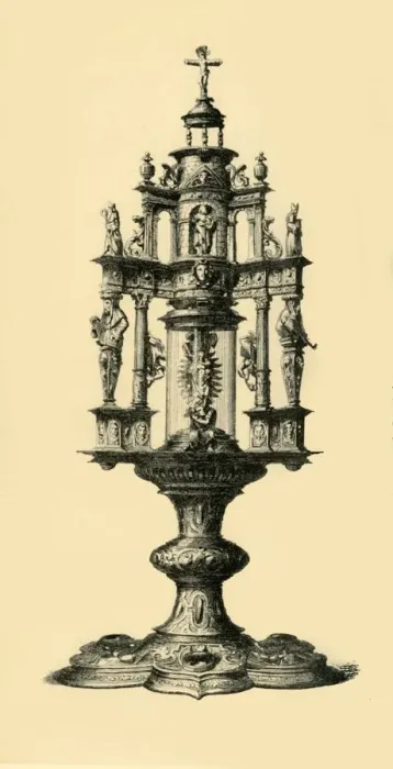Framed Print : Monstrance, late 16th century, (1881). Creator: John Watkins Framed Print : Monstrance, late 16th century, (1881). Creator: John Watkins