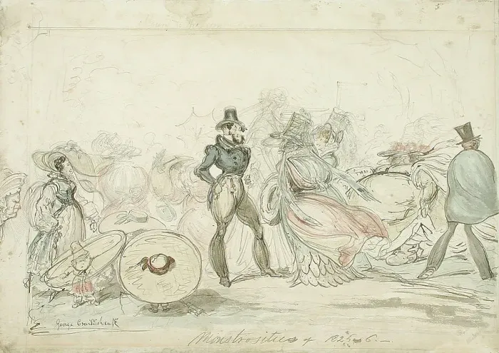 Framed Print : Monstrosities of 1825-26, between c1825 and c1826. Creator: George Cruikshank Framed Print : Monstrosities of 1825-26, between c1825 and c1826. Creator: George Cruikshank