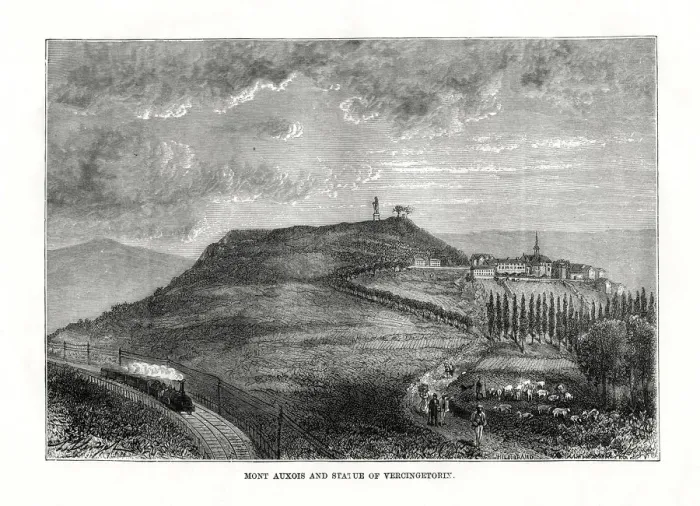Framed Print : Mont Auxois and the statue of Vercingetorix, France, 1879 Framed Print : Mont Auxois and the statue of Vercingetorix, France, 1879