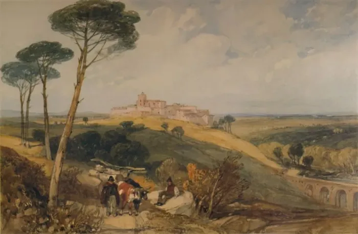 Framed Print : Mont Ferrier, 19th century, (1935). Artist: James Duffield Harding Framed Print : Mont Ferrier, 19th century, (1935). Artist: James Duffield Harding