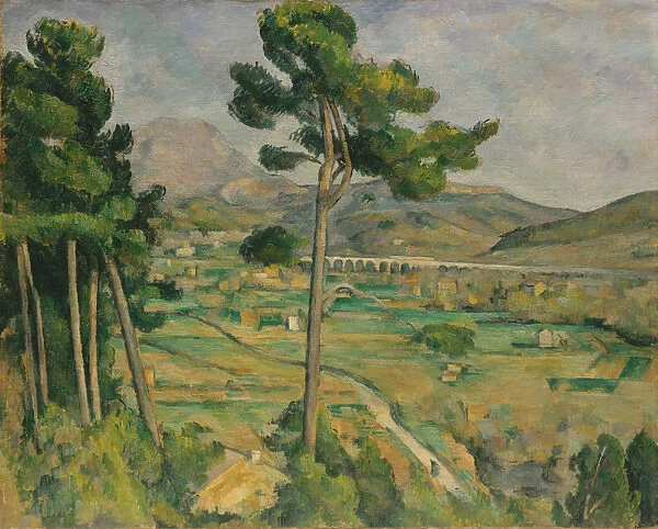 Mont Sainte-Victoire and the Viaduct of the Arc River Valley, 1882-85. Creator: Paul Cezanne