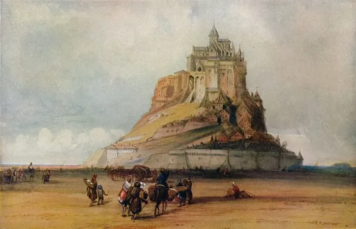 Framed Print : Mont St. Michel, c1861. Artist: William Callow Framed Print : Mont St. Michel, c1861. Artist: William Callow