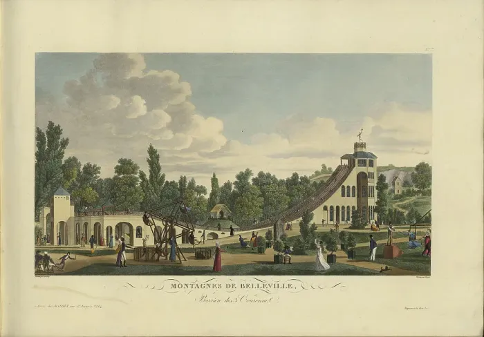 Framed Print : Montages de Belleville, Barrière des 3 couronnes, 1817-1824. Creator: Courvoisier-Voisin, Henri (1757-1830) Framed Print : Montages de Belleville, Barrière des 3 couronnes, 1817-1824. Creator: Courvoisier-Voisin, Henri (1757-1830)