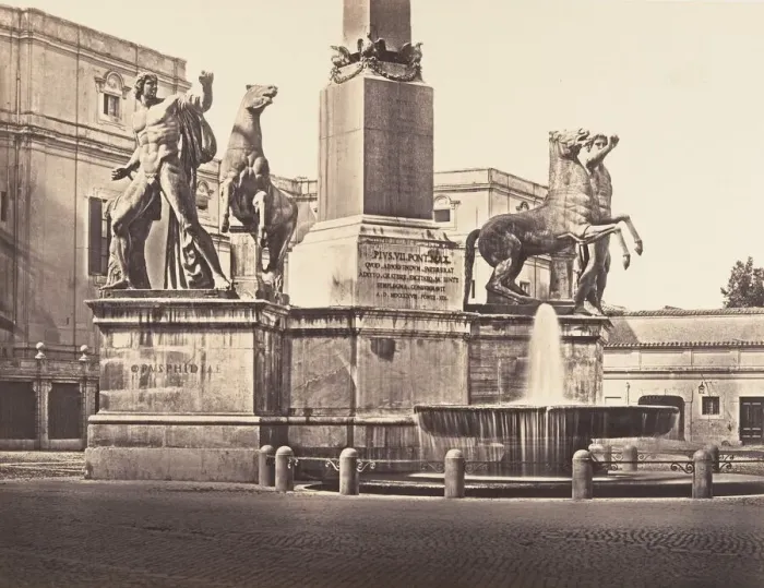 Framed Print : Monte Cavallo, 1848-52. Creator: Eugene Constant Framed Print : Monte Cavallo, 1848-52. Creator: Eugene Constant