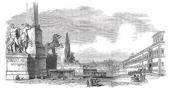 Monte Cavallo - Rome, 1850. Creator: Unknown
