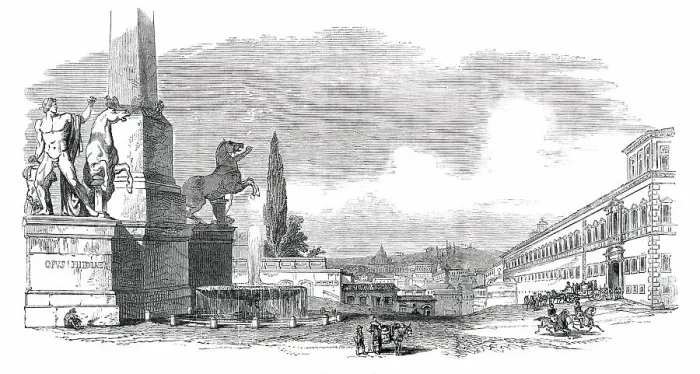 Framed Print : Monte Cavallo - Rome, 1850. Creator: Unknown Framed Print : Monte Cavallo - Rome, 1850. Creator: Unknown