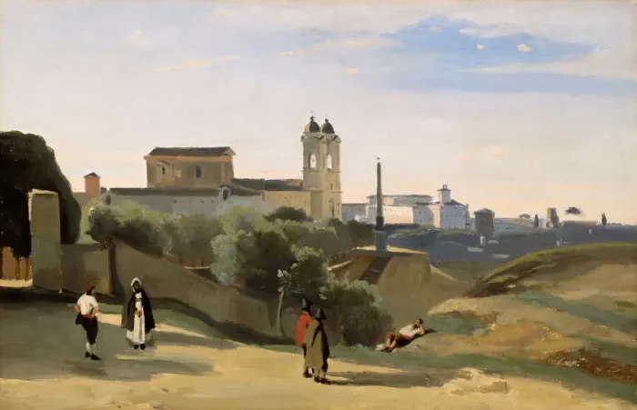 Framed Print : Monte Pincio, Rome, 1840 / 50. Creator: Jean-Baptiste-Camille Corot Framed Print : Monte Pincio, Rome, 1840 / 50. Creator: Jean-Baptiste-Camille Corot