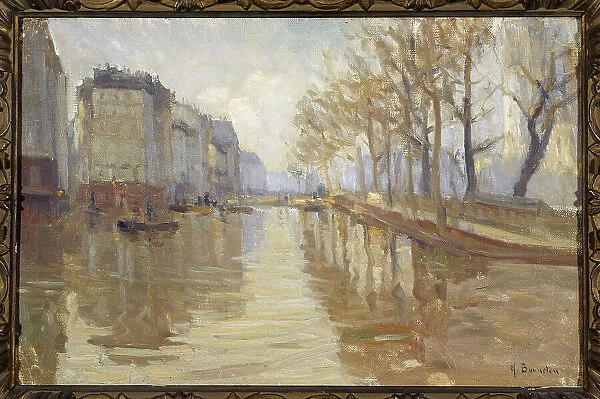 Montebello wharf (floods of 1910), 1910. Creator: Germain Eugene Bonneton