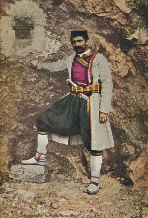 Framed Print : A Montenegrin in Holiday Costume, c1913. Artist: Charles JS Makin Framed Print : A Montenegrin in Holiday Costume, c1913. Artist: Charles JS Makin