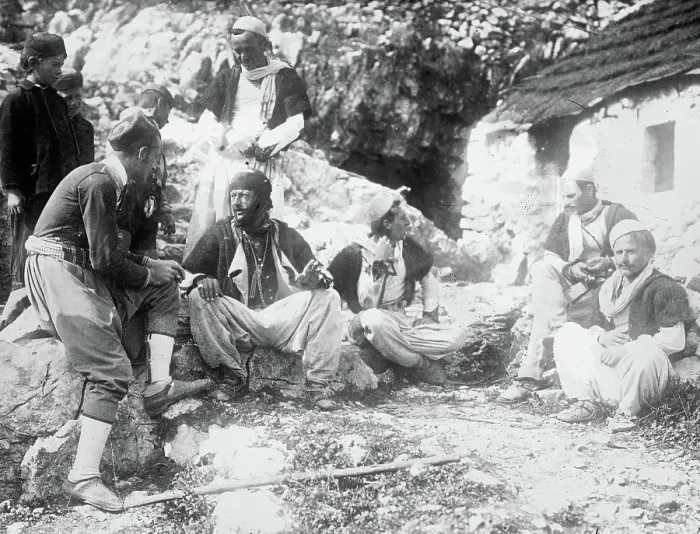 Framed Print : Montenegro - an outpost of the Malissori, between c1910 and c1915. Creator: Bain News Service