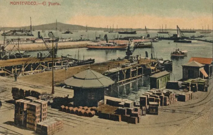 Framed Print : Montevideo - El Puerto, c1900 Framed Print : Montevideo - El Puerto, c1900