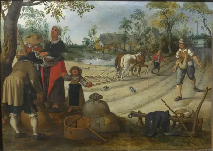 Framed Print : The Month of September, c. 1618. Creator: Vrancx, Sebastiaen (1574-1647) Framed Print : The Month of September, c. 1618. Creator: Vrancx, Sebastiaen (1574-1647)