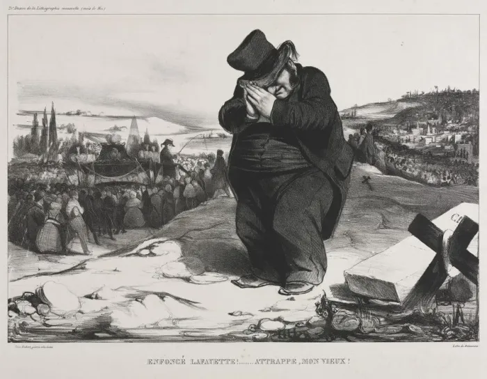Framed Print : The Monthly Association (plate 22): Failed Lafayette! It Serves You Right, My Old Friend!, 1834 Framed Print : The Monthly Association (plate 22): Failed Lafayette! It Serves You Right, My Old Friend!, 1834
