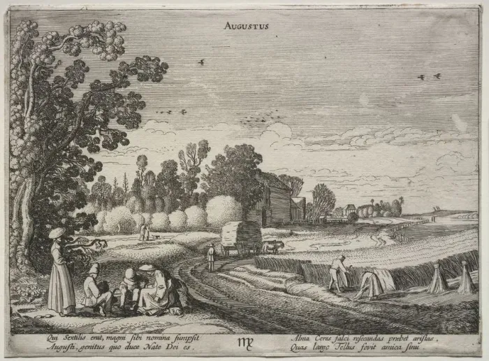 Framed Print : The Twelve Months: August. Creator: Jan van de Velde (Dutch, 1620-1662) Framed Print : The Twelve Months: August. Creator: Jan van de Velde (Dutch, 1620-1662)